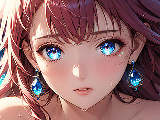 Ethereal Emotion - Ai Girl with Glowing Tears in an Intimate Close-up