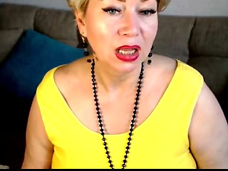 My Wife Is a Cool Webcam Slut Hot Mature Bitch in Yellow Dress