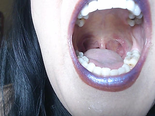 Deep Inside Tongue Teeth Uvula Throat