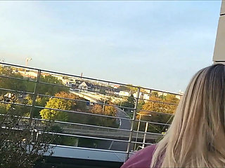 Balcony Sex with the Wanking Stranger Next Door Makes Me Cum 2 Times - Litclit69