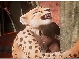 Realisitc Furry Suit Domination With Car Toon