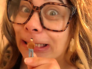 Giantess Stepsister Face Fetish She Makes Grimaces Ahegao Faces and Silly Expressions for Her Tiny Stepbrother While He