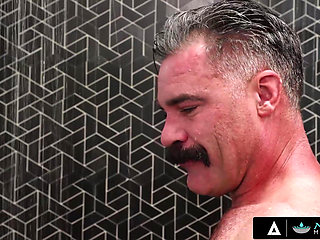 NURU MASSAGE - Tessa Thomas Seduces Dirty Contractor Charles Dera With Slippery Shower-To-Nuru Sex