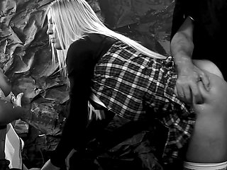 Two College Sluts Fucked by the Fake Demon's Mine