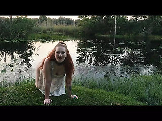 Submissive Slut Crawls from Lagoon to Lick Ass and Drink Piss in Kinky BDSM Outdoor Scene
