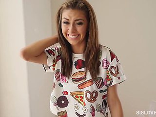 Hot stepsis blows her big dick stepbro