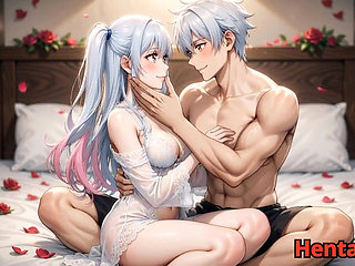 Sensual Silver-Haired Couple - Intimate Bedroom Passion