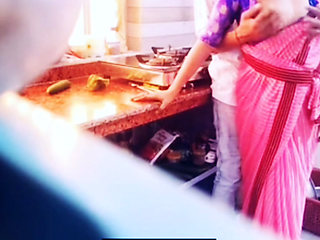 Kitchen surprise for Hot Bhabi.