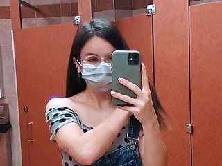 Cute curly brunette solo webcam masturbation