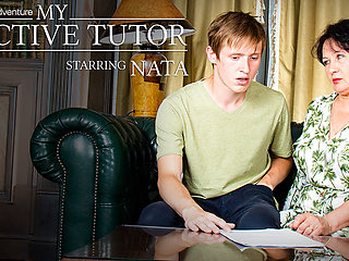 My Seductive 59 Year Old Tutor Nata, Loves My Young Hard Cock