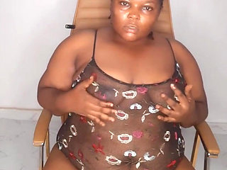 Horny Fat ass ebony in fishnets solo Orgasm Masturbation