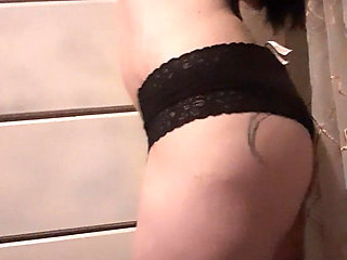 Sexy Goth Striptease in a Harness