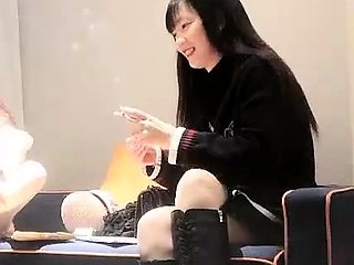 Extreme close up of Japanese teen masturbating Uncensored