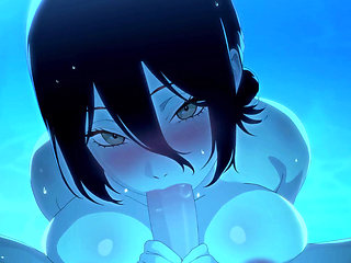 Bomb Girl Reze Teaches How to Swim.