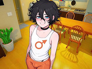 Visual novel, femboy creampie, cute femboy