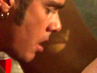 Blistering chic gets her shaved pussy bonked hard at their living room