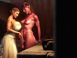 Sexy 3D MILF Tutors Shy Demon on Passionate Lovemaking - Animated Futa-on-Female