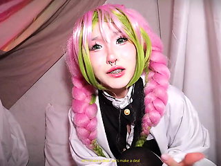 Mitsuri Cosplay  Cute Asian Slut Rough Fucked by Big Dick & Creampie