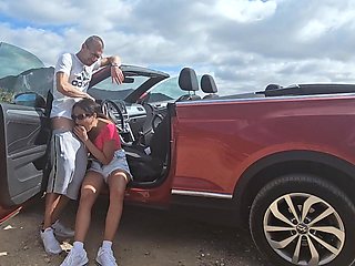 Big Titted Babe Gets Fucked in My Convertible