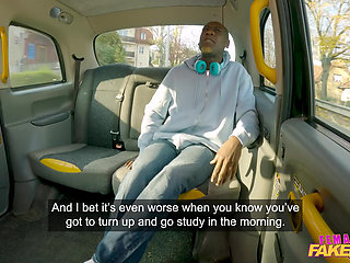 Female Fake Taxi - Scottish blonde Samantha Joiner rides UK DJ's big black cock