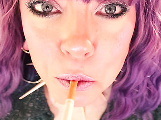 All Dangles From You Smoking Queen, Tina Snua! Close Up With Lots Of Smoke!