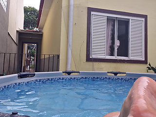 Your Slut Neighbor Showing Herself in the Pool