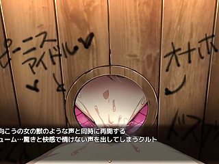 Big Breasts Party NTR hentai Rietta nun blowjob Glory Hole BJ sexy cum swallow