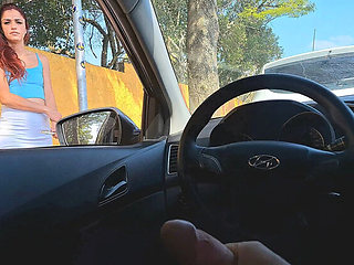 Hot Redhead Bus Stop Risky Masturbation - Public Handjob & Squirting