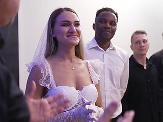 Real DPP Wedding 9 ON 1 Interracial Gang Bang with Siri