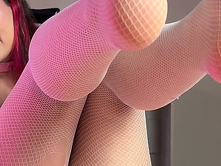 Tight Latex Slut Sucks and Footjobs Him Until He’s Completely Drained