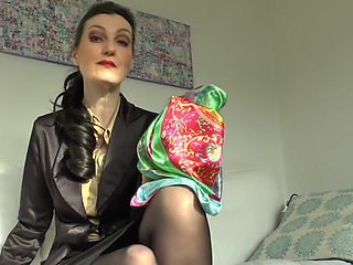 Satin Fetish: Hot Masturbation Game, Cum on My Skirt, Lady Victoria Valente