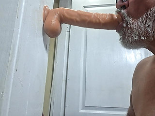 Jarmus simulating cock sucking with fake cum part 2