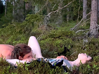 Swedish amateur couple first time in forest - Sessa Skye gets fucked doggystyle 4K