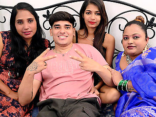 Desi Girlfriend Call His Boyfriend to Enjoy Sex with Her Friends Full Hardcore One Men Fucking Three Women Foursome Video