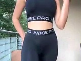 Young amateur teen in solo masturbation playing with herself