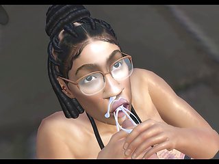 Wild pool sex with a demon and steamy creampie action