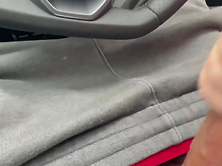 Sloppy Handjob in a Car in Supermarket Parking Lot