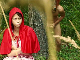 Beata Undine caressed by a forest spirit in a steamy outdoor scene.