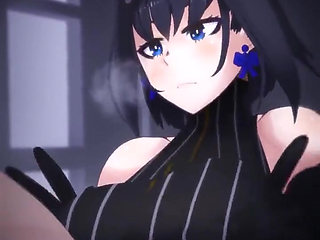 Kronii Clothed Titfuck