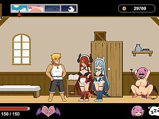 Hentai Game - Handyman Fantary - Fucking the Succubus and Bar Waitress H Scenes