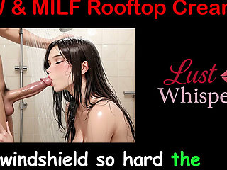 BBW & MILF Rooftop Creampies - English Sex Story