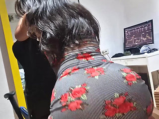 Rough and wild sex with my milf stepmom in short dresses every time her husband leaves for work and we are left home alone