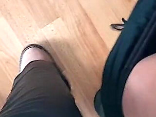 Three Female Students Gathered Together in an Empty Lecture Hall During a Break to Have Sex