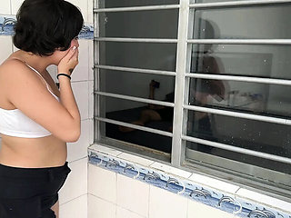 My Horny Stepsister Catches Me Jerking Off and Can't Resist Joining for Hot Anal Sex