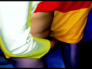 Seeing my long body, my stepmother starts to kiss me, but I lifted both her legs and started kissing her neck that she put the p