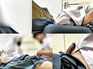 18+ Malay, Hijab Girlfriend Sucks Boyfriend's Big Cock