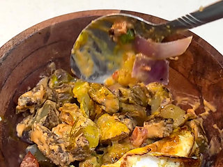 Ebony Big Booty Twerked Naked at the Kitchen While Cooking