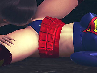 Superwoman Seduced in the Park - Passionate Kissing Leads to Cunnilingus - Anal Vibrator Brings Her Big Ass to Orgasm