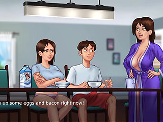 STEP-MOM and Step-sis didn't expected this!!!Step-Sis got fucked on the dining table.