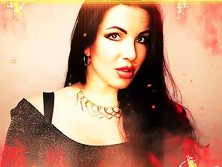 Sexy brunette babe with big cock jerking in solo